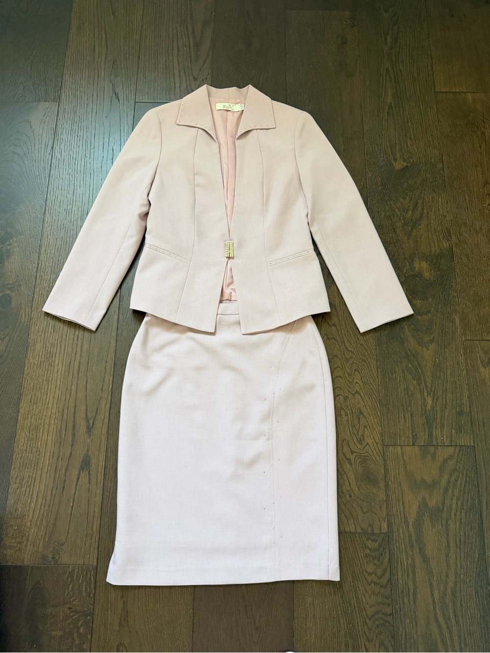 Classic Blush Pink Pencil Skirt Suit